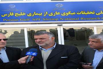 بازدید وزیر جهاد کشاورزی از مرکز ملی تحقیقات میگوی عاری از بیماری خلیج فارس در بوشهر 