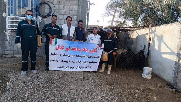 مانور پدافند غیر عامل با محوری واکسیناسیون دام در شهرستان دشتی